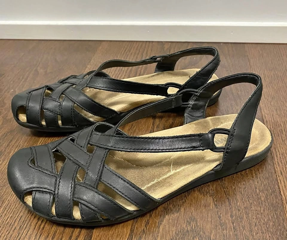Romika Women's Black Sandal ~ Size 38 ⚽️