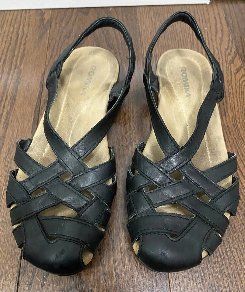 Romika Women's Black Sandal ~ Size 38 ⚽️ - photo 2
