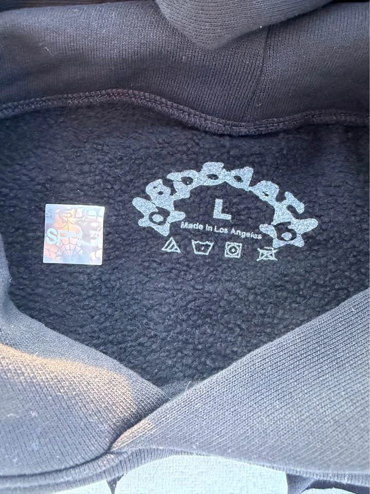 Sp5der OG Web Black Hoodie Size Large - photo 3