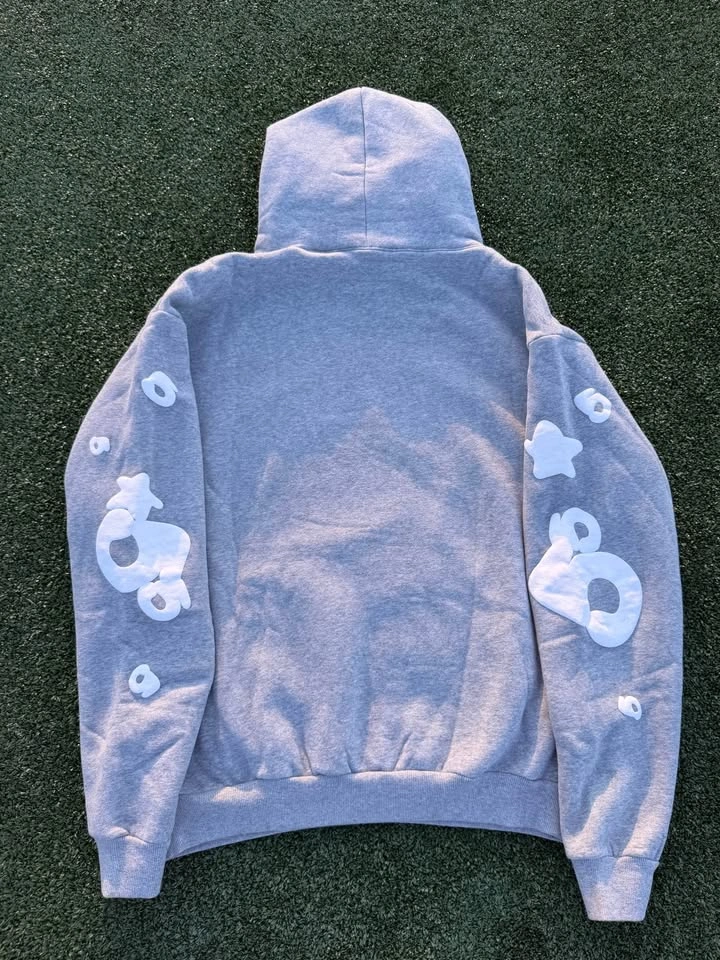 Sp5der Gray Beluga Hoodie Size Large - photo 2