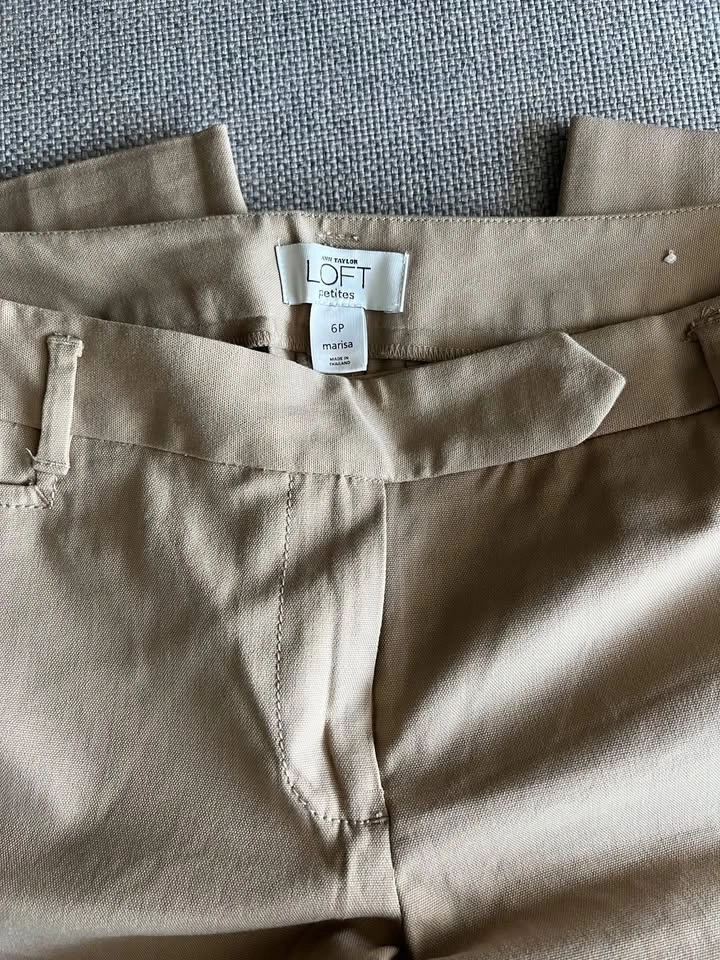 LOFT Cropped Marisa Cuffed Ankle Pants, 21” Inseam ~ Size 6P ⚽️ - photo 2