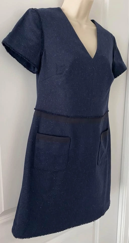 NEW Banana Republic Navy Wool Dress, Lined ~ Size 4 Petite ⚽️ - photo 3
