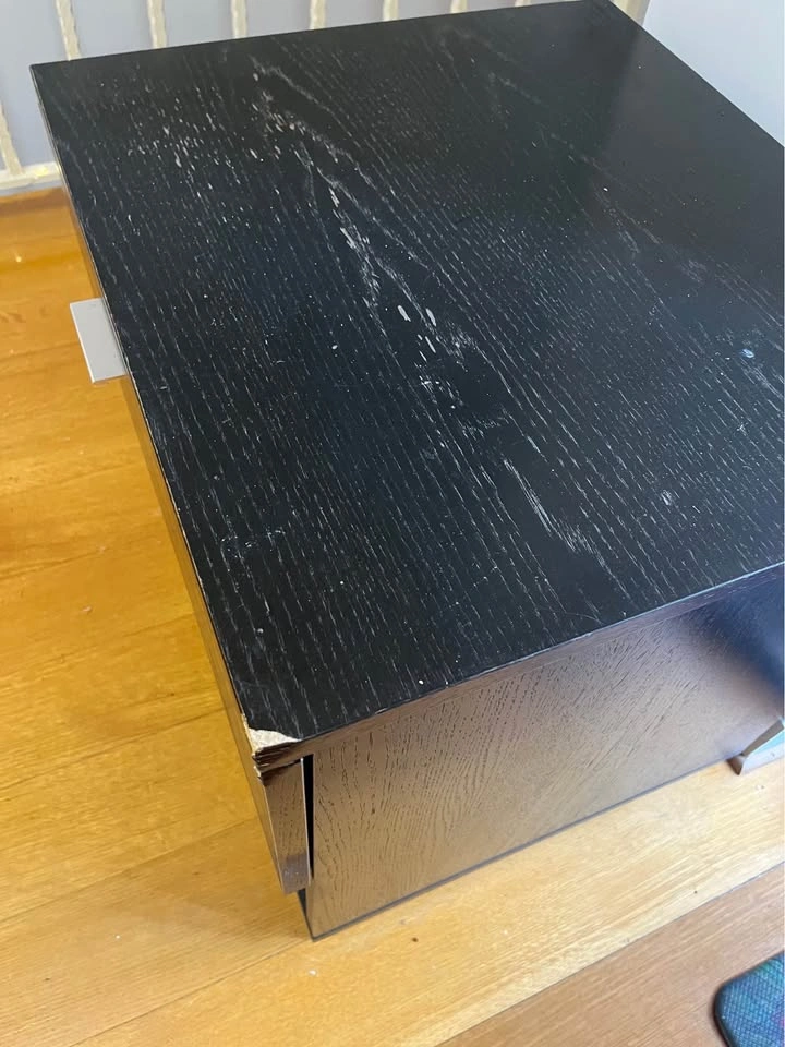 Room and Board night stand, with drawer and bottom storage - photo 4
