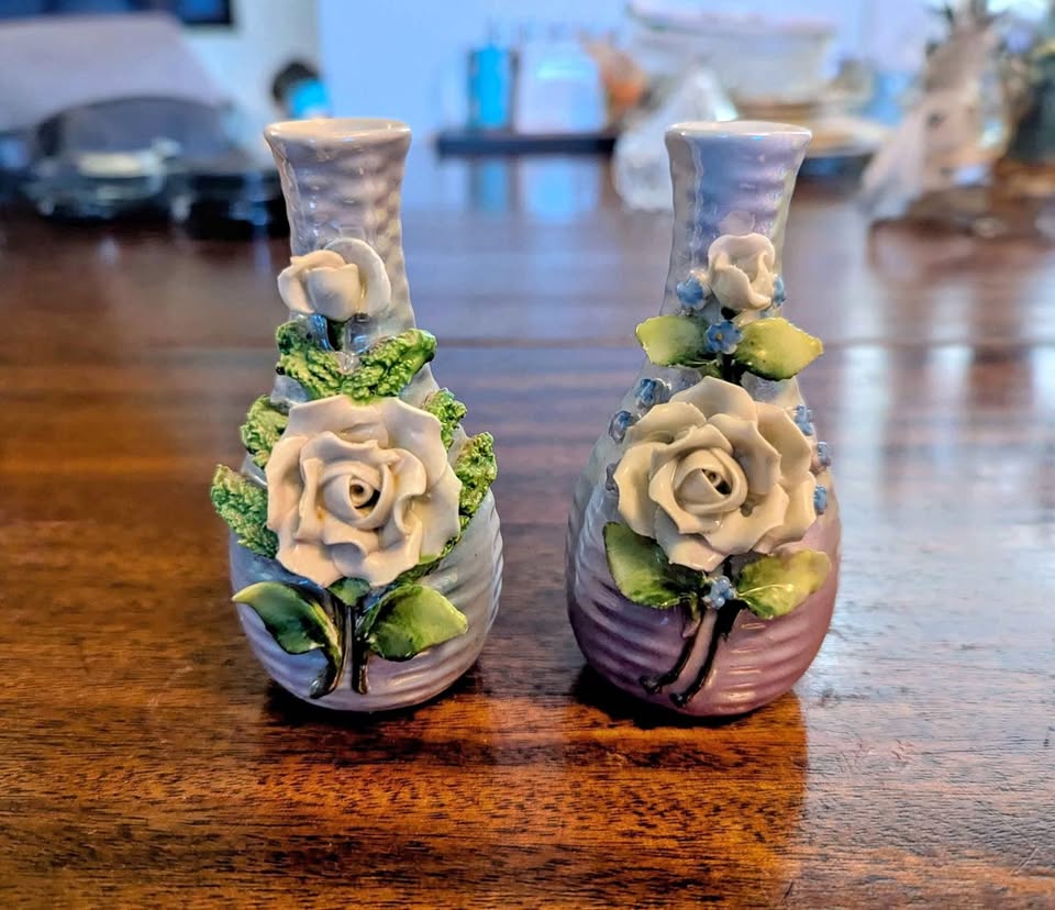 Vintage West Germany Elfinware Lusterware Vases