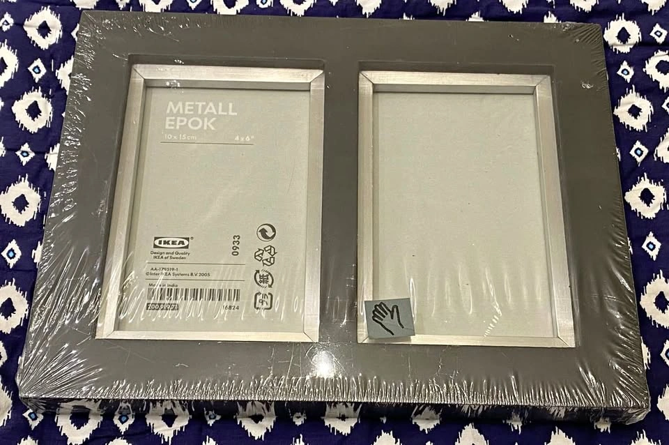IKEA METALL EPOK Double Photo Frame ~ 4x6" ⚽️