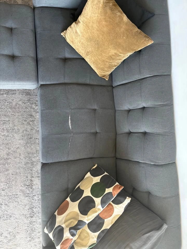 Grey 3 Seater Couch Ottoman - PICK UP Only - photo 2