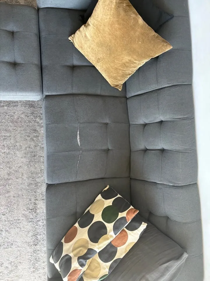 Grey 3 Seater Couch Ottoman - PICK UP Only - photo 2