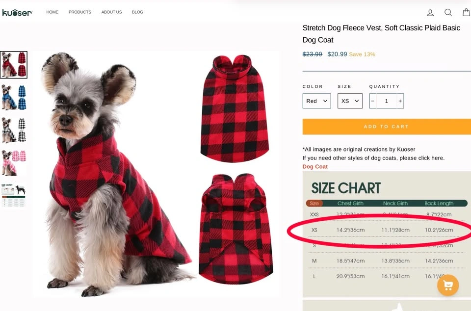 New Kuoser Dog Jacket Size XS ⚽️ - photo 4