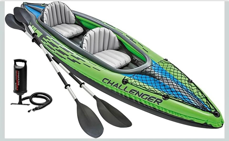 Intex Challenger K2 2-Person Inflatable Kayak with Oars and Pump
