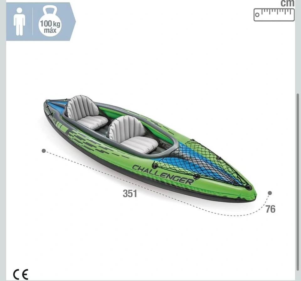 Intex Challenger K2 2-Person Inflatable Kayak with Oars and Pump - photo 4