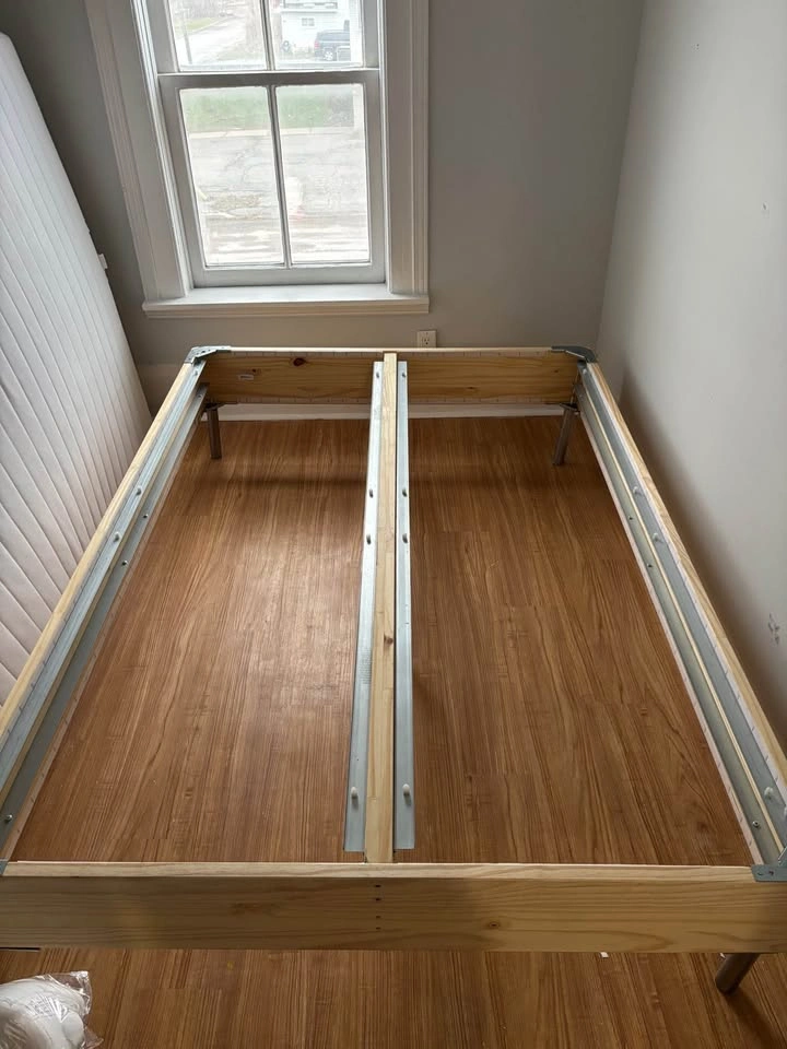 IKEA Full Size Foam Mattress, Bed Frame, and Slatted Base - photo 3