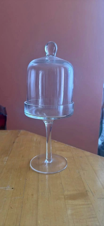 Glass curio/ candle holder