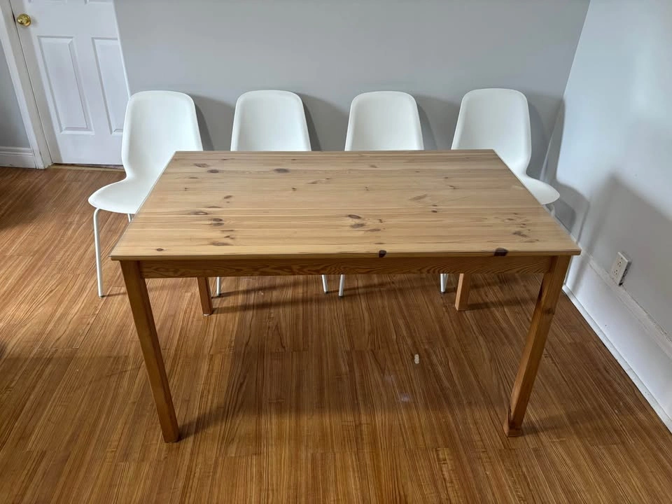 IKEA INGO Pine Dining Table + 4 chairs