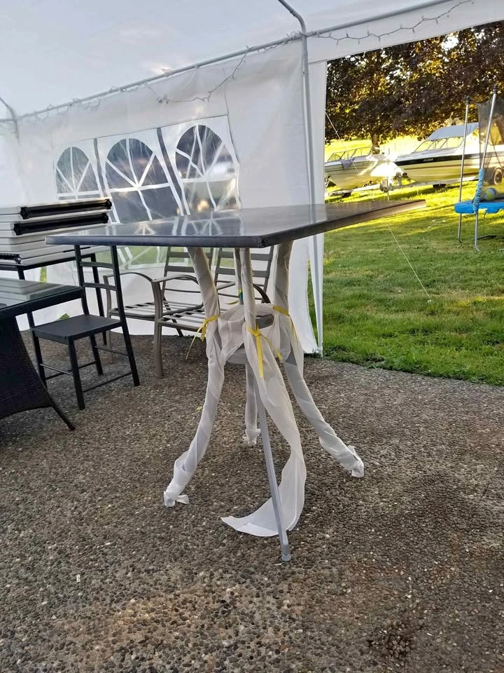 Bar height patio table