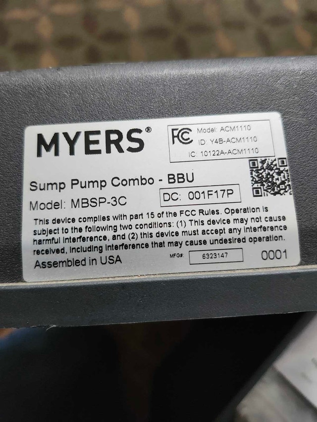 Pentair Myers Battery Backup Sump Pump System - photo 4