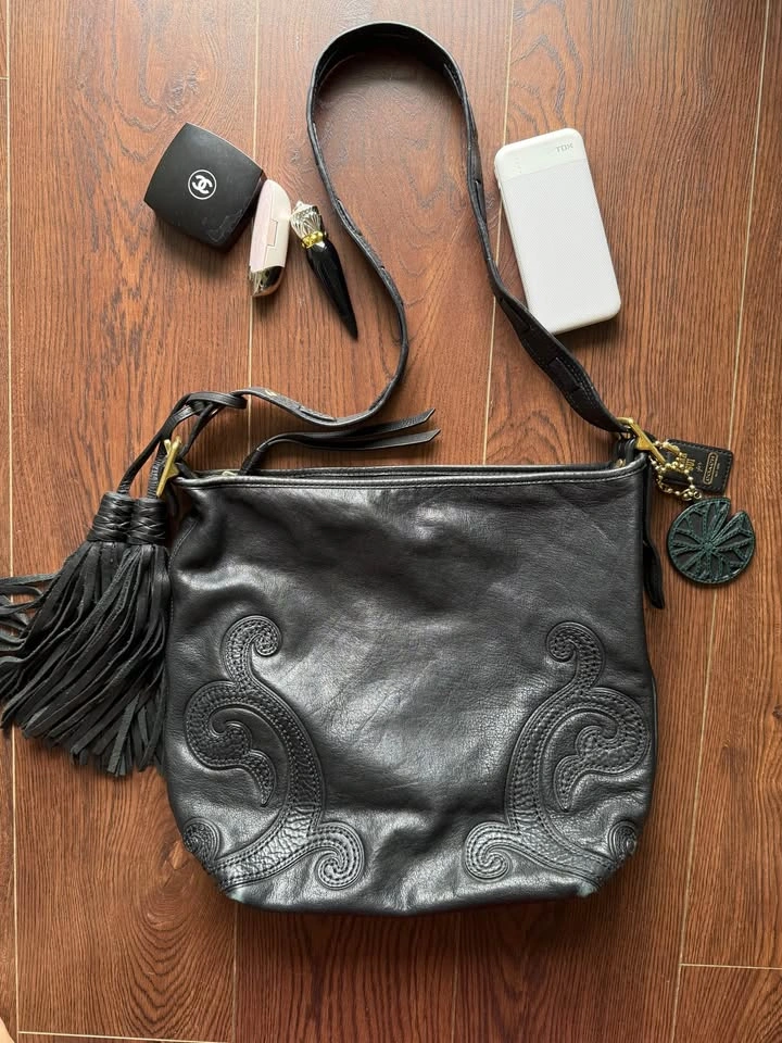 Limited Edition Coach x Anna Sui Dragonfly Leather Duffle Bag - photo 2