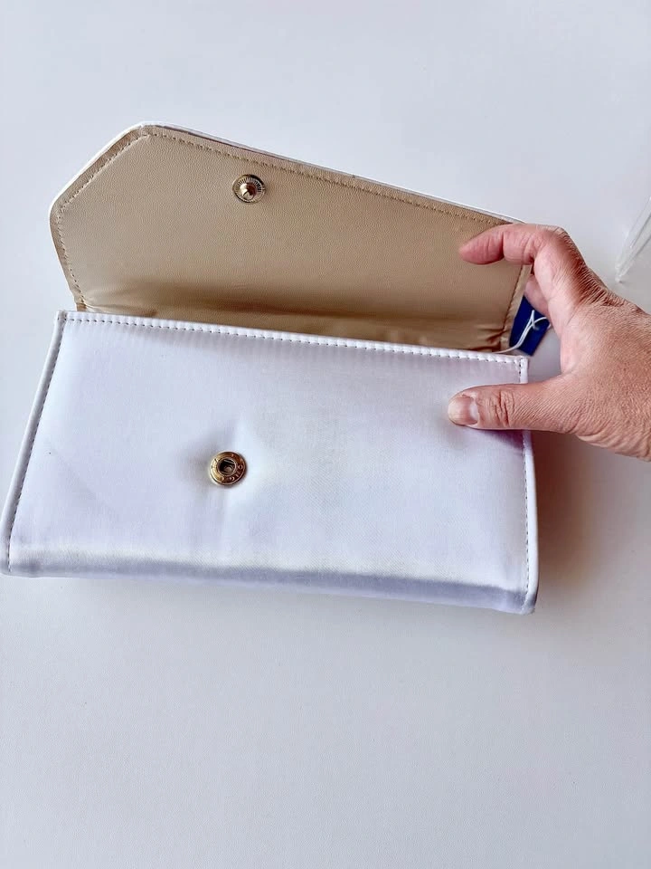 White Satin Clutch Bag - photo 2