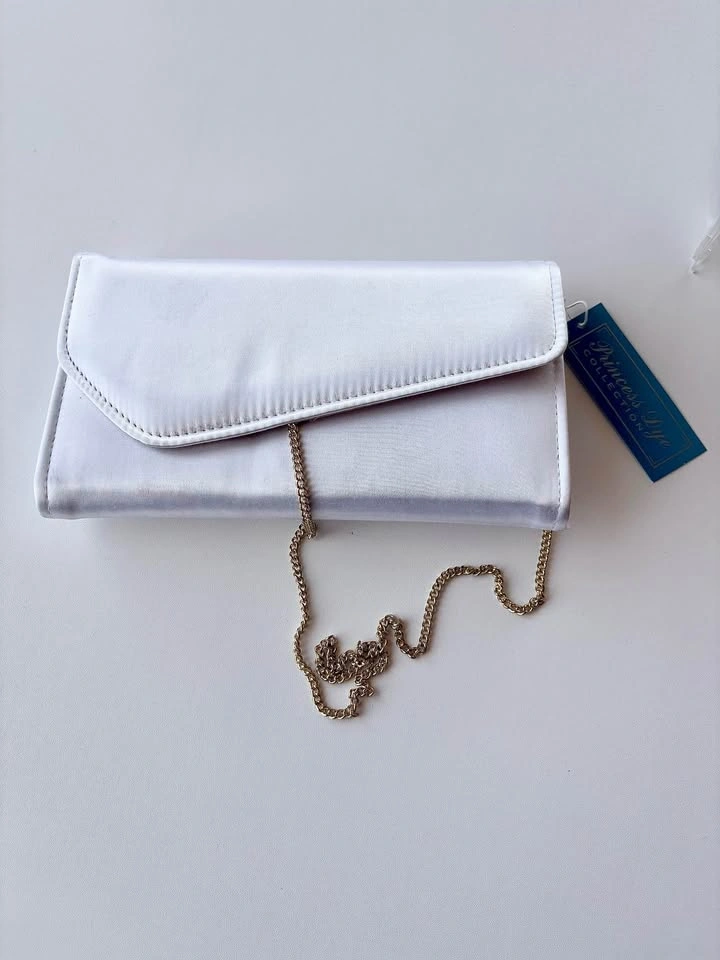White Satin Clutch Bag - photo 3
