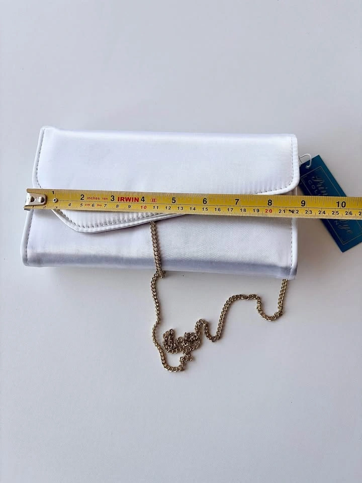 White Satin Clutch Bag - photo 4