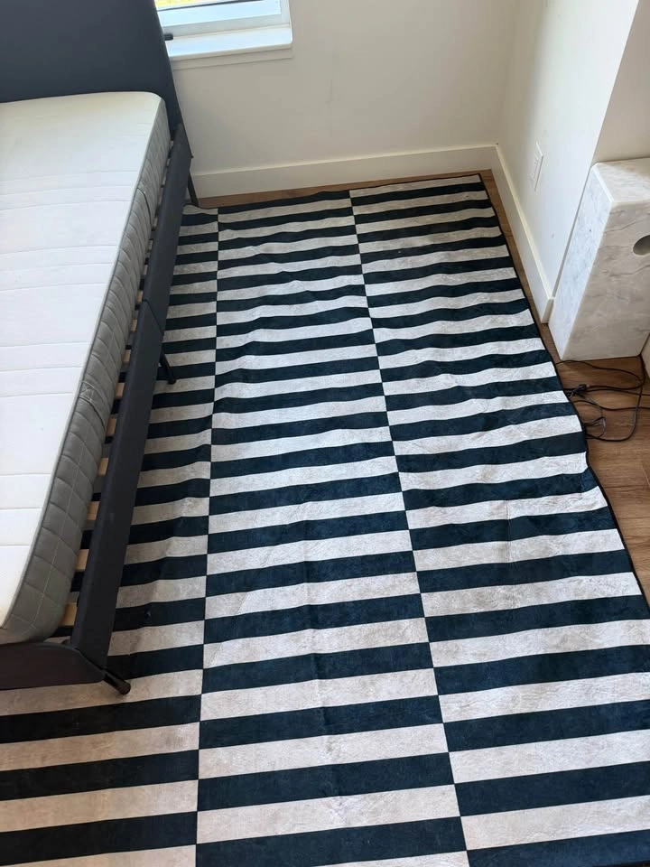 Black & White Area Rug (5.3 ft × 7.5 ft) - photo 2