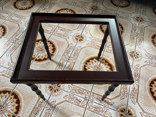 Vintage Book Side Table/ Memory Box with Stand. Deep Brown - photo 5