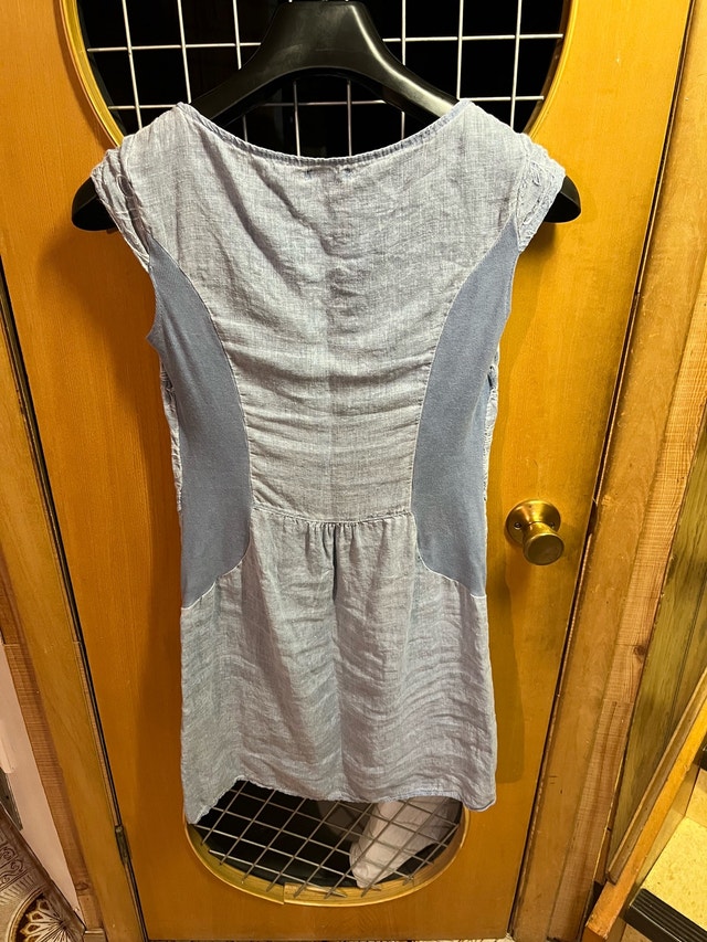 Tina Tomei 100% Italian Linen Dress, light blue, small - photo 2