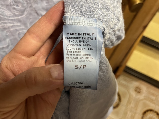 Tina Tomei 100% Italian Linen Dress, light blue, small - photo 4