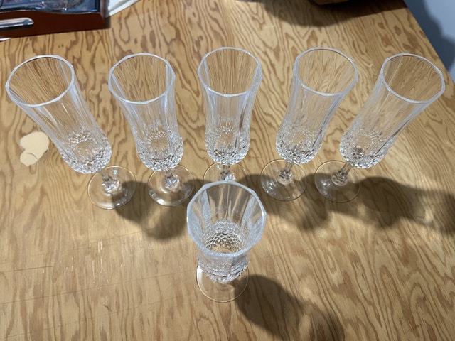 Crystal Champagne Flutes - Set of 6