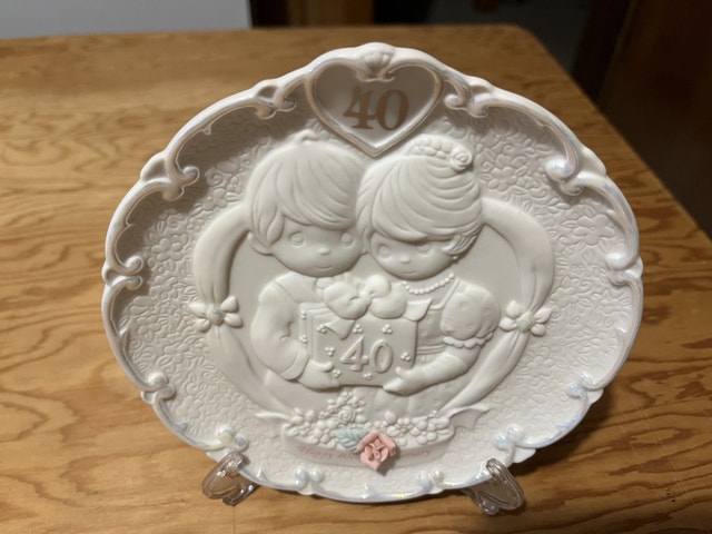 Precious Moments 40th Anniversary Plate