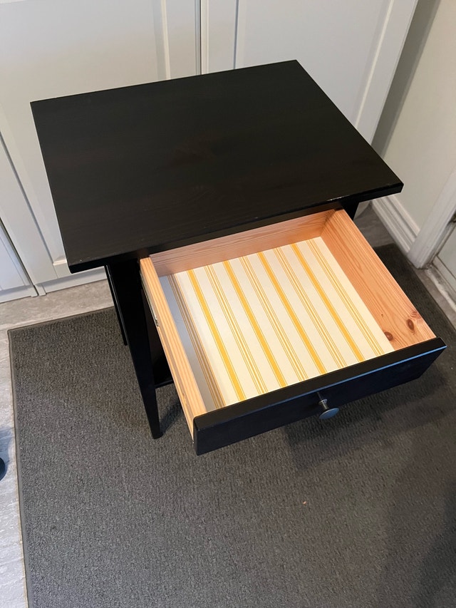 Ikea Hemnes Nightstand, Black-Brown - photo 2