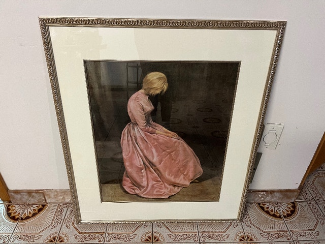 Framed Art: Lady in Pink Gown