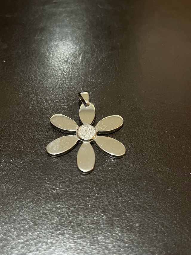 Flower Pendant, Stainless Steel