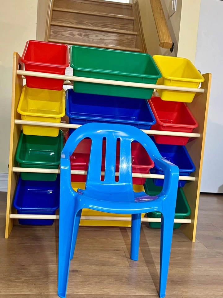 Kids Toy Storage Organizer & Kids Plastic Chair