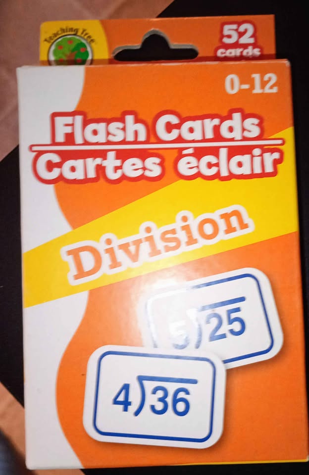 Division flash cards