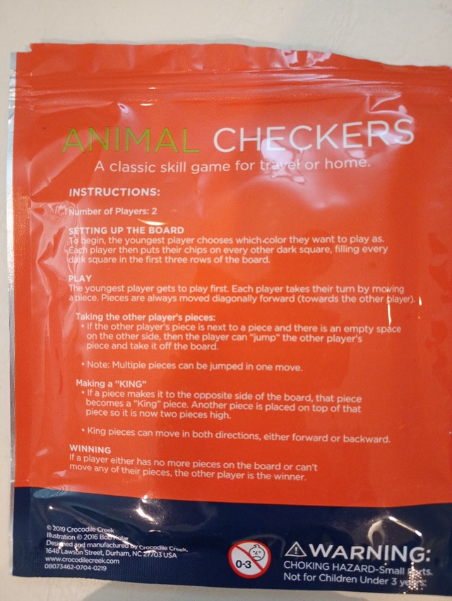 Animal Checkers travel game - photo 2
