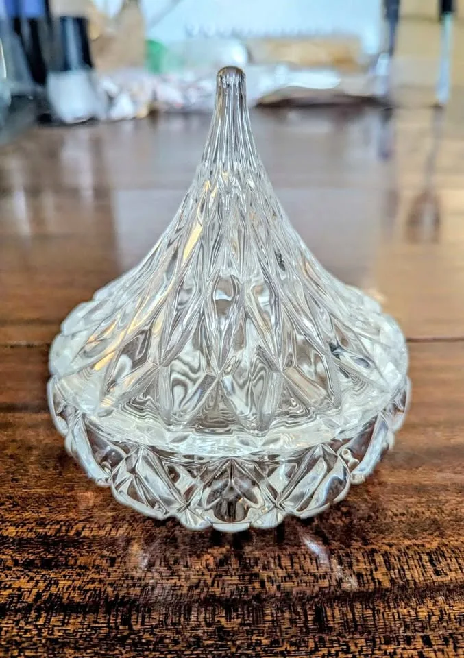 Vintage Hershey's Kiss Crystal Candy Dish thumbnail