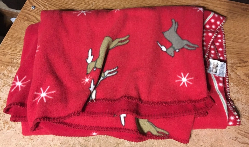 LOT OF 5 THROW BLANKETS PILLOW SHAM MARTHA STEWART CHRISTMAS - photo 2