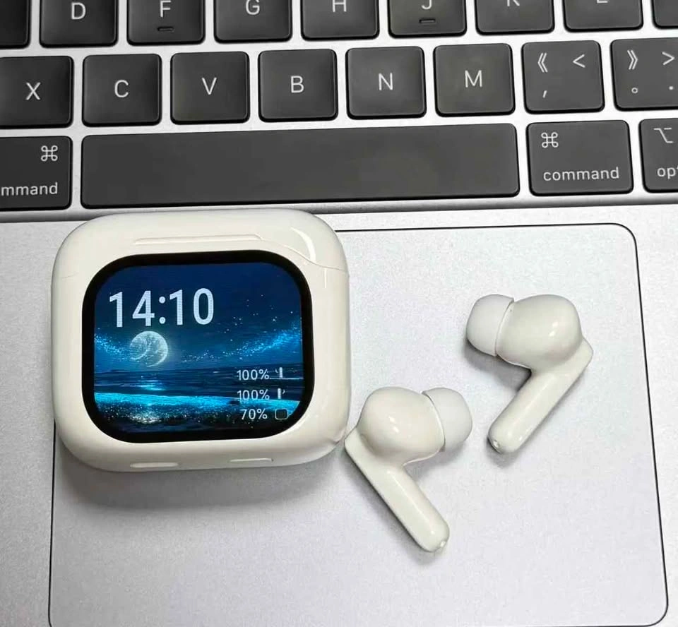 White Wireless Earbuds with Screen - photo 4