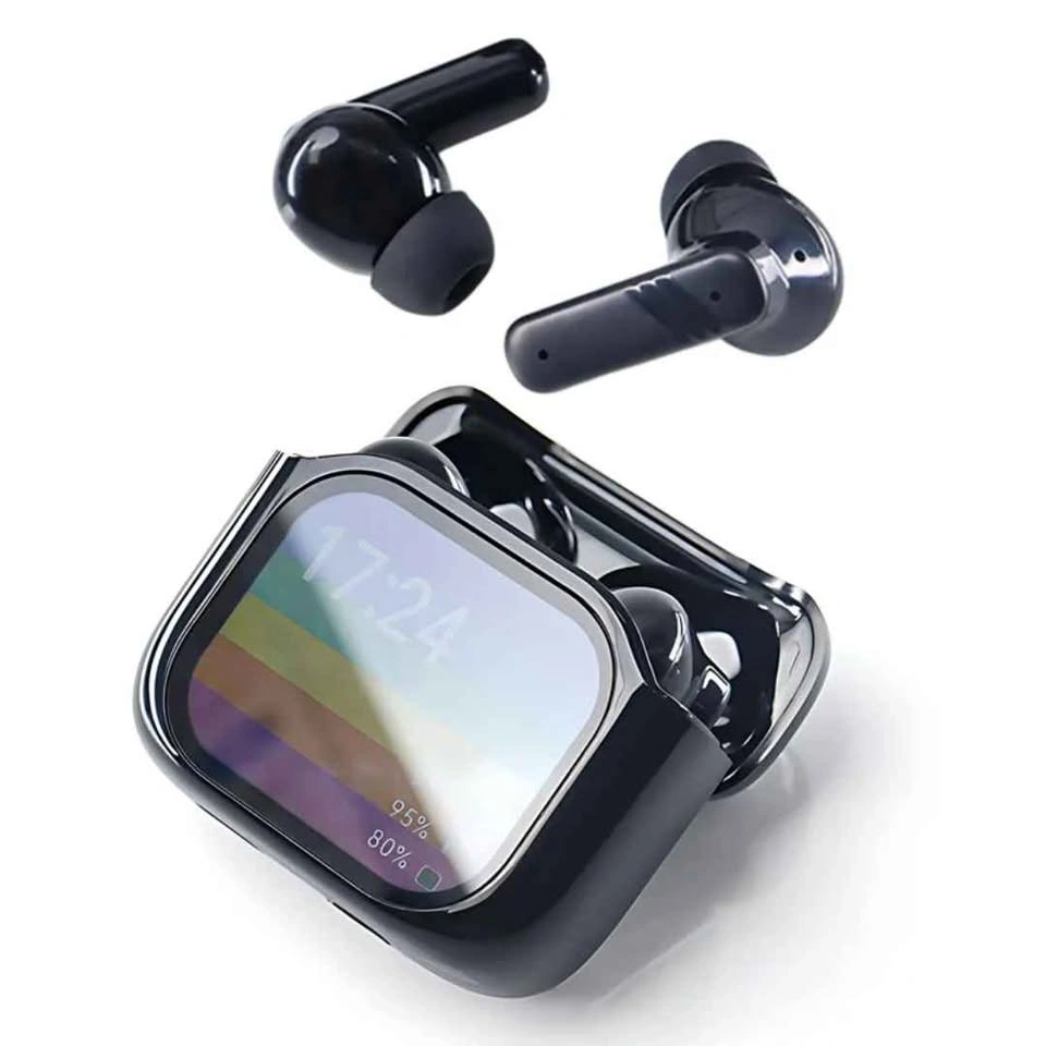 Black Wireless Headphones Earbuds with Touch Screen Charging Cas - photo 5