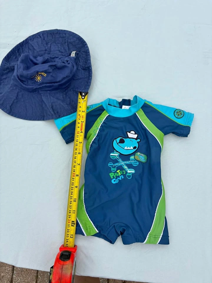 Baby Hat and Pirate Swimsuit Set