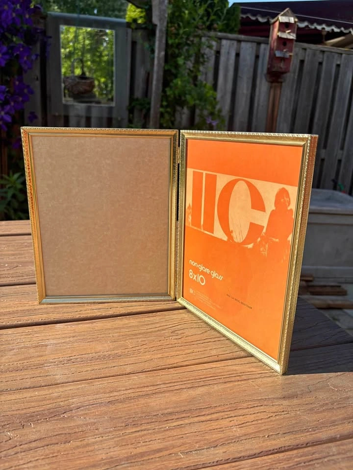 Vintage folding photo frame
