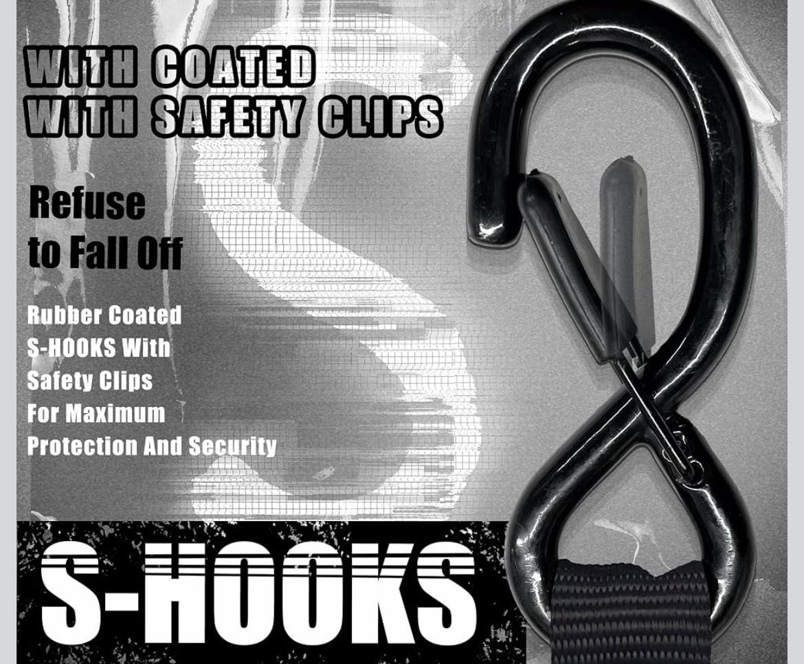 Heavy Duty Retractable Ratchet Straps, (4) 1" x 10' Tie Down - photo 5