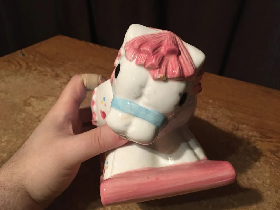 PINK PONY ROCKING HORSE WITH HEARTS AND STARS PLANTER - photo 3