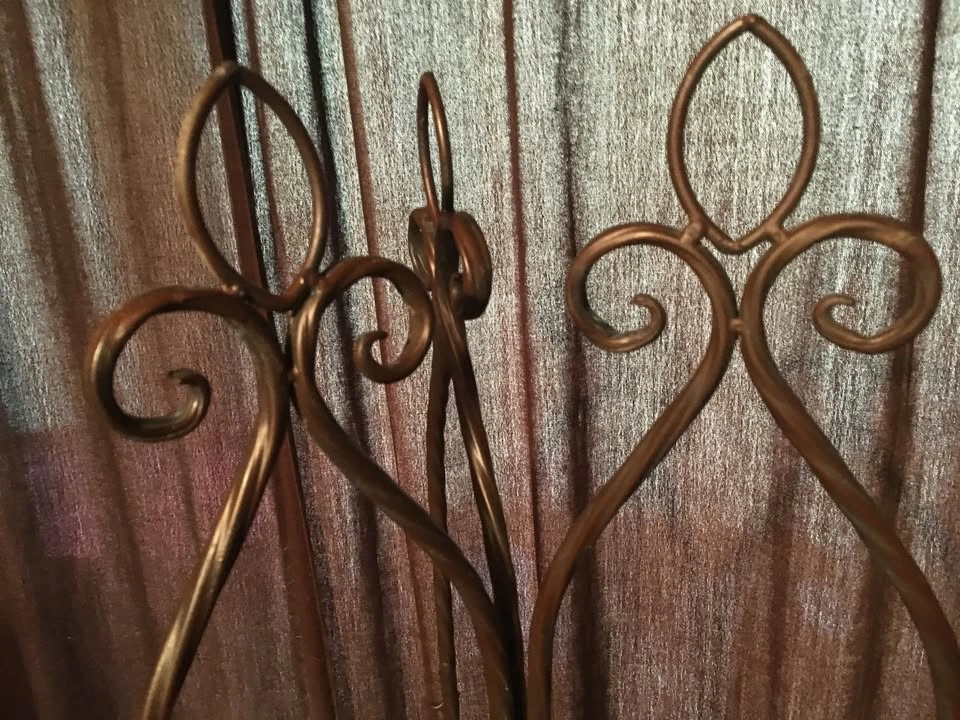 FOLDING PLANT STAND 5 POT HOLDER RUSTIC METAL 41" - photo 3