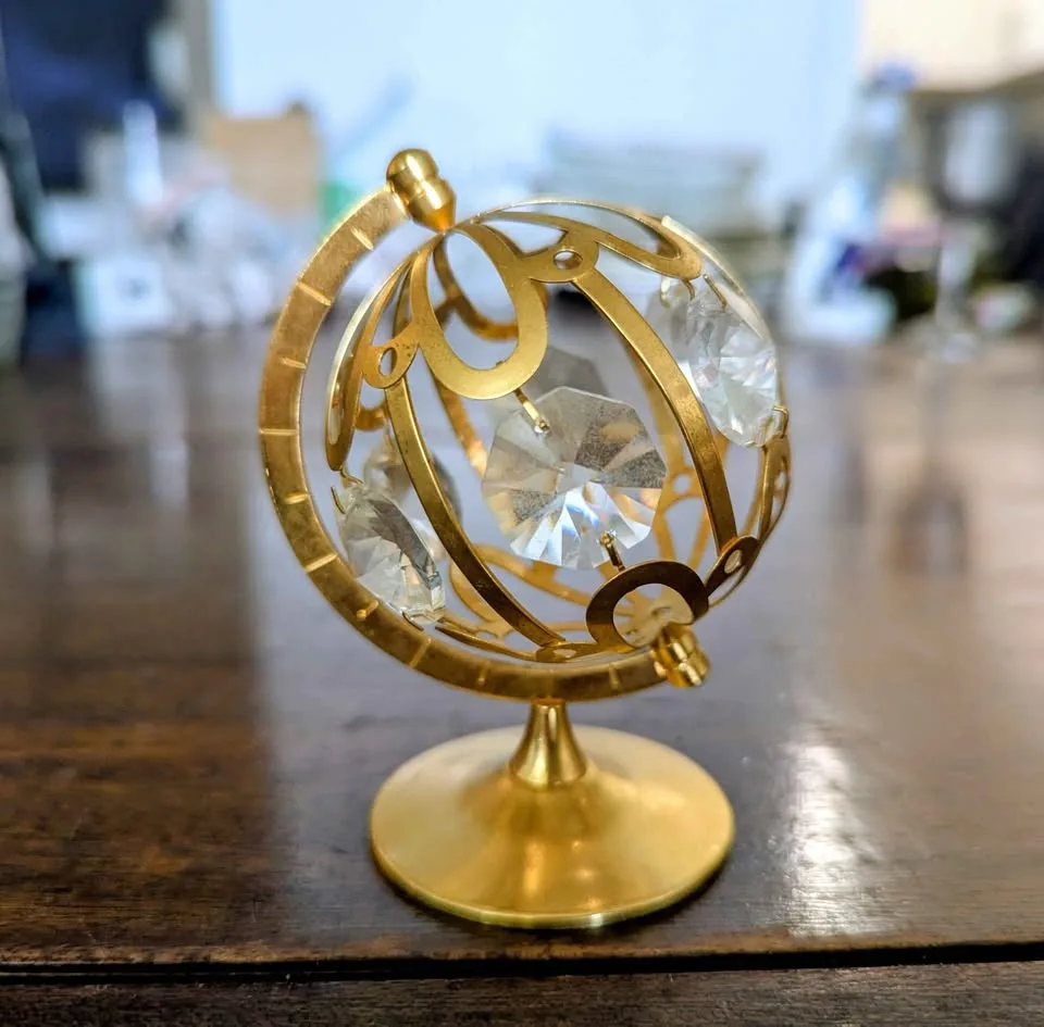 Spinning Crystal Globe Ornament image indicator(2)