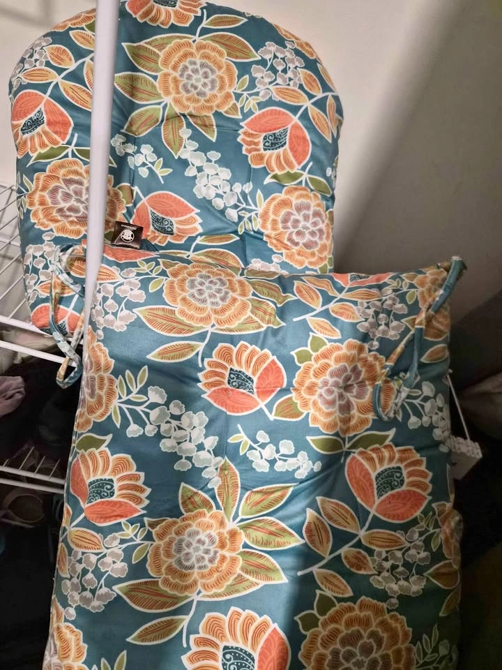 6 Outdoor Patio Rocking Chair Cushion Sets with Ties