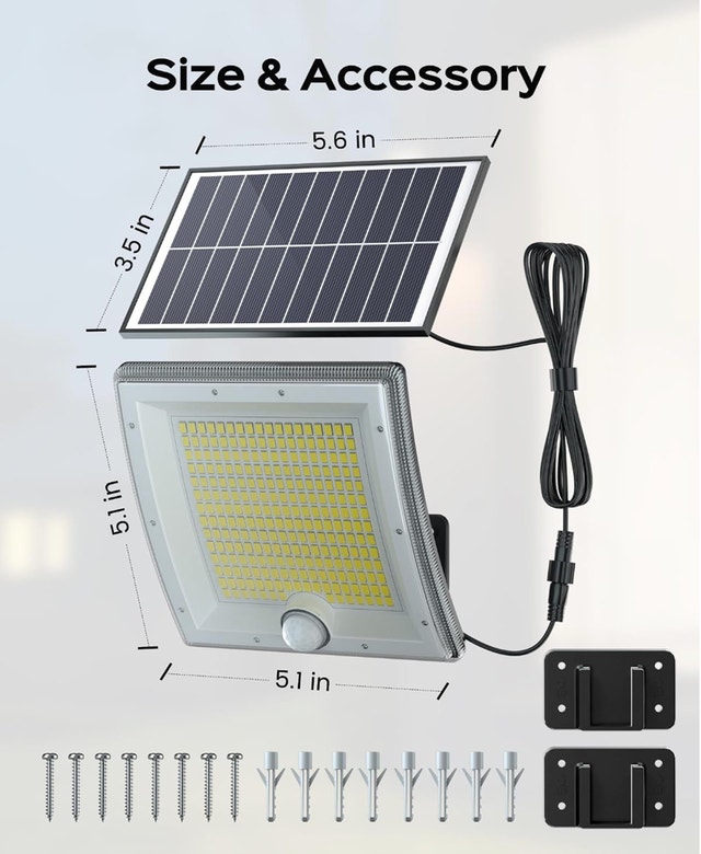 Solar Lights Outdoor with Motion Sensor - 1 Pack