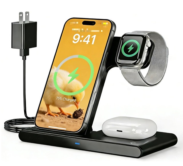 3-in-1 Wireless Charger Stand for Apple