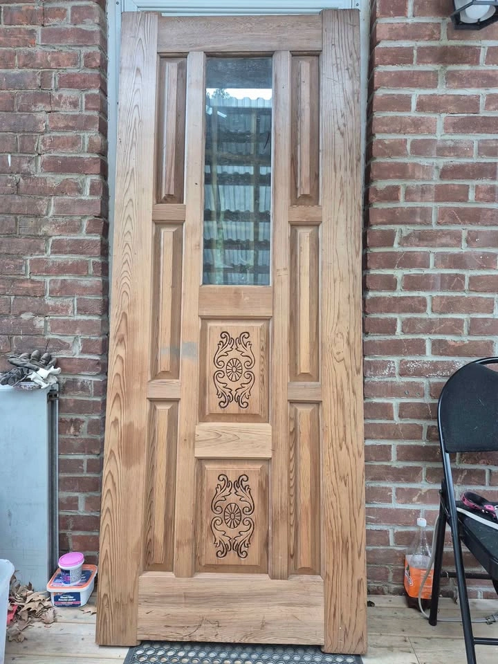 Royal Door Ltd. Solid Wood Door with Carved Panels and Glass - photo 3