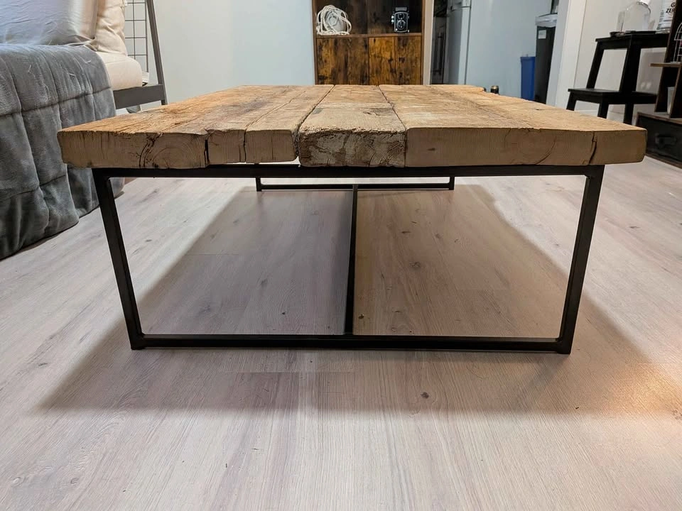 Reclaimed wood coffee table - photo 4
